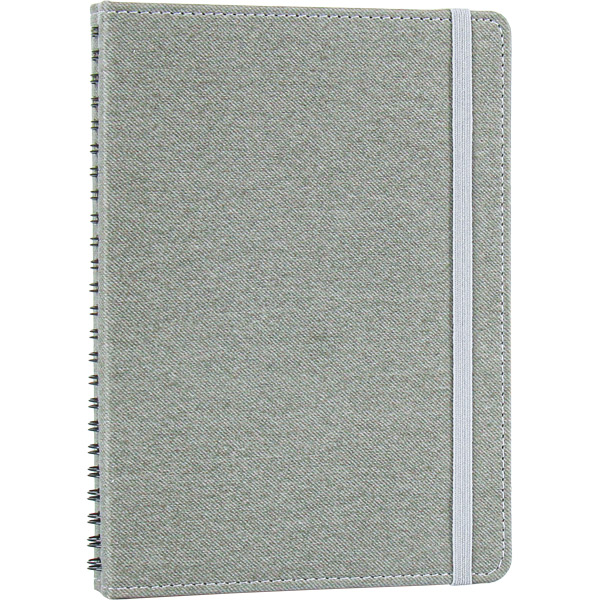 Sirkeci-MV Gizli Spiralli Defter 15 x 21,5 cm-Gri